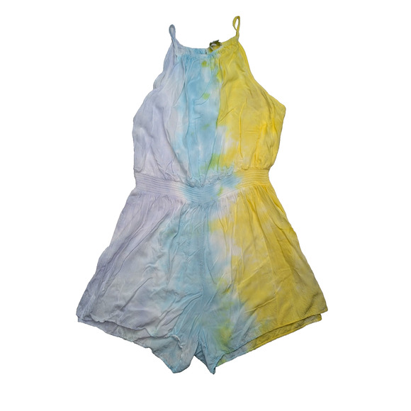 Forever 21 Women Size 3X Plus Size Romper Tie Dye Festival Sleeveless Summer - Picture 1 of 11